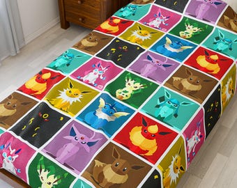 Evolutions Velveteen Plush Blanket Soft Fleece Throw Anime Cozy Gift
