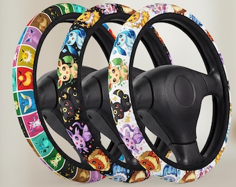 Evolutions Steering Wheel Cover, Colorful Kawaii Auto Accessory, Gamer Wrap