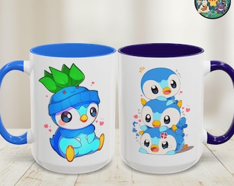 Piplup Mug | Anime Inspired Penguin Ceramic Coffee Cup
