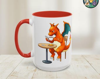 Charizard Coffee Mug: Anime Gamer Gift - 15oz Ceramic Cup