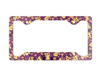 Mimikyu License Plate Frame Ghost Car Accessory Cute Anime Cartoon Auto Gift Fan