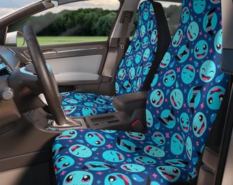 Fundas para asientos de coche de Squirtle, decoración de coche de anime Squad, protector de asiento de Pokémon tipo agua, juego completo de accesorios para coche con estampado azul kawaii