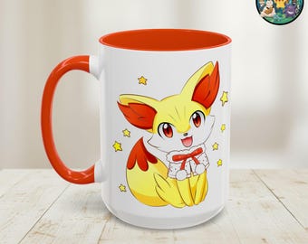 Fennekin Fox Keramiktasse, Kawaii Anime Kaffeetasse, Gamer Geschenk