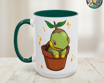 Turtwig Blumentopf Becher, Gartenliebhaber Geschenk, Sinnoh Region Anime Cup
