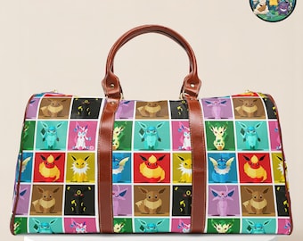 Evolutions Waterproof Travel Bag Gym Anime Overnight Duffel Cute Gift