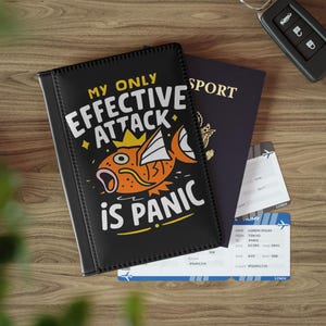 Funny Magikarp Passport Cover - Humorous Anime Travel Case Accessory