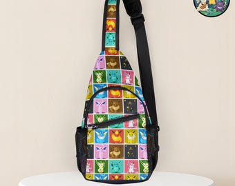 Evolutions Crossbody Bag, Schultertasche, Anime Fashion