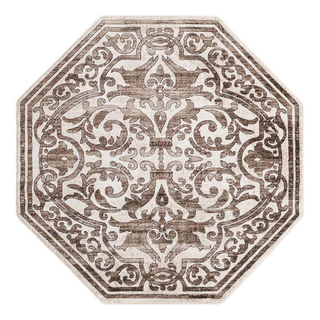 Hexagonal Pattern Rug Hexagonal Hand Tufted Persian Design Rug – Natural Wool 3x3 - Etsy