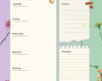 Weekly Planner Printable | Weekly Overview PDF | Digital Planner for Organization