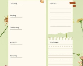 Weekly Planner Printable | Weekly Overview PDF | Digital Planner for Organization