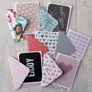 Mini Note Cards | Assorted Handmade Mini Note Cards | Small Cards and Envelopes | Set of 6 Note Cards | Blank Small Note Cards