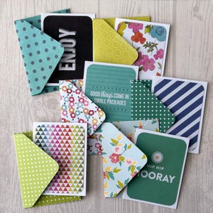 Mini Note Cards | Assorted Handmade Mini Note Cards | Small Cards and Envelopes | Set of 6 Note Cards | Blank Small Note Cards