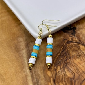 Handmade Heishi Clay Bead Earrings | Colorful Heishi Earrings | Heishi Bead Jewelry