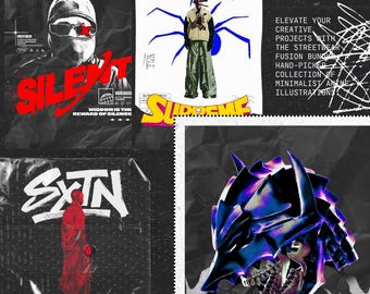 Streetwear Graphics Bundle: Editable T-Shirt Designs (Digital Download)