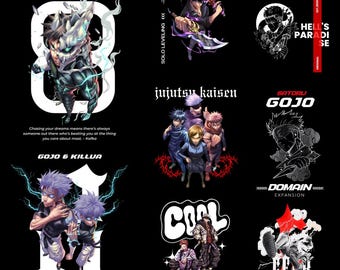 Anime Graphics Bundle: meer dan 200 bewerkbare PNG-ontwerpen, commerciële licentie