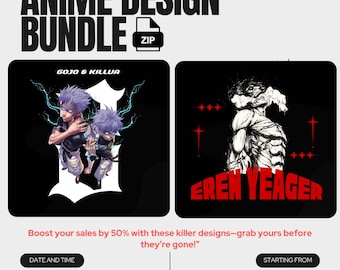 Paquete de gráficos de anime: más de 200 diseños PNG editables, licencia comercial.