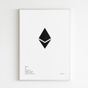ETH - Ethereum - High Res Poster - White - Unframed