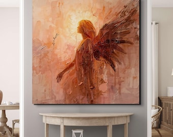 Angel Canvas Wall Art – Spiritual Abstract Wall Decor