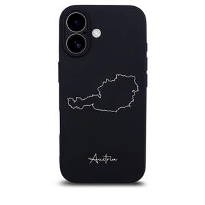 Austria phone case with map – iPhone case made of TPU silicone, matte black image 3