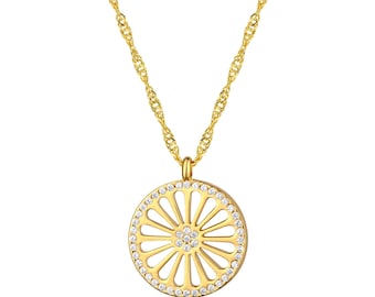Roma coat of arms necklace for women, Roma flag necklace, Roma necklace, Roma jewelry, Roma coat of arms jewelry for women