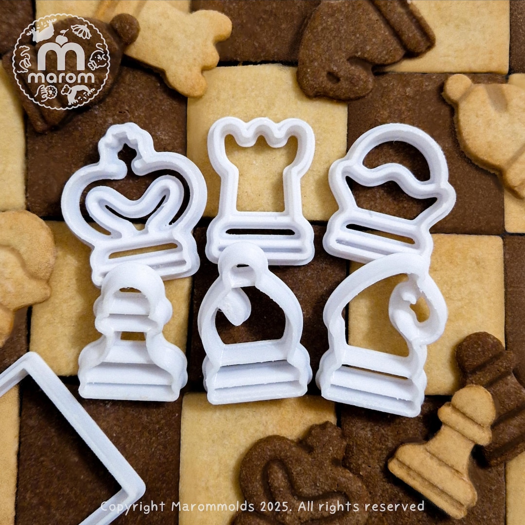 Cookie Cutter and Chess Game Set (pieces and Board) | Designed and Made ...