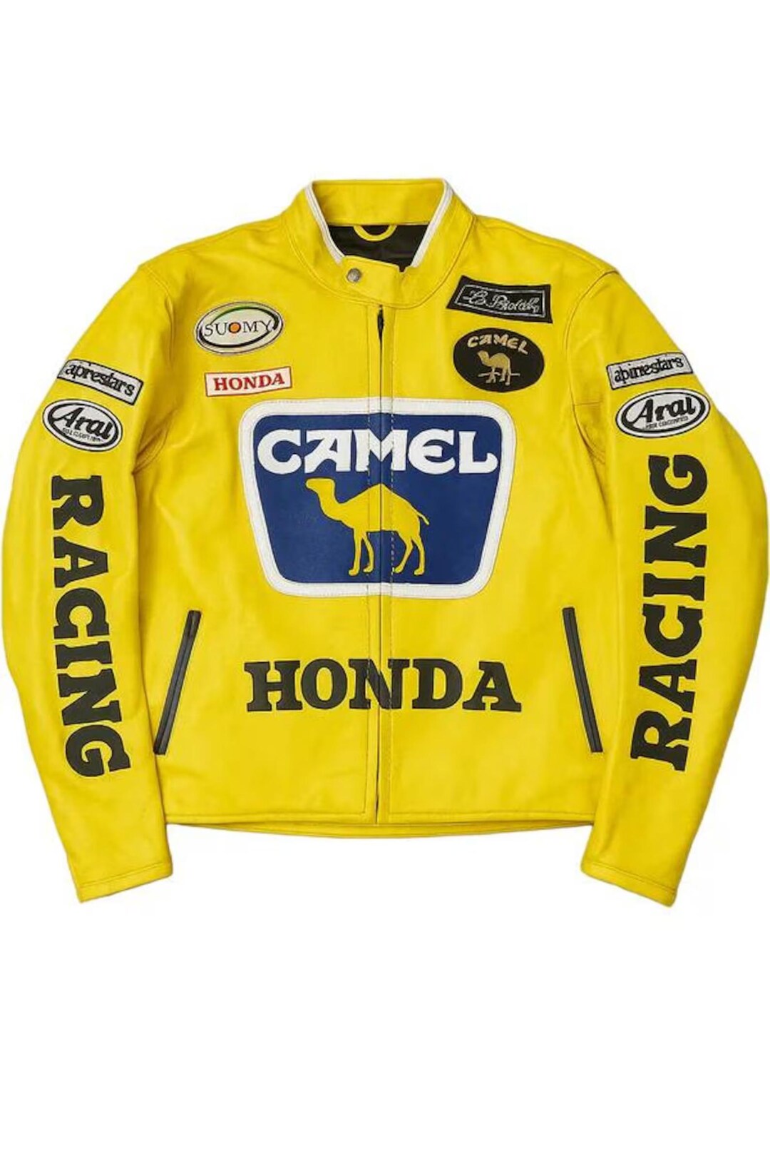 Yellow Racer Jacket Vintage Yellow Moto Racing Jacket, Retro Biker Track Jacket, 90s ...