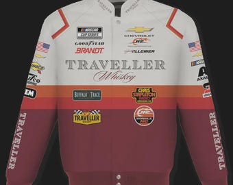 Vintage Racing Jacke im Nascar Style Cordura Bomber mit Satinfutter + Geschenke