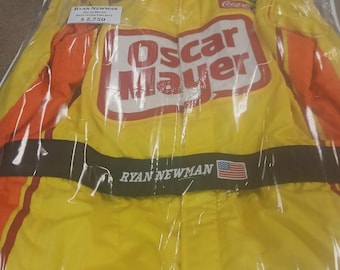 Gelb Orange Oscar Mayer Style Kart Rennanzug, Retro Fahrer Rennbekleidung, Unisex