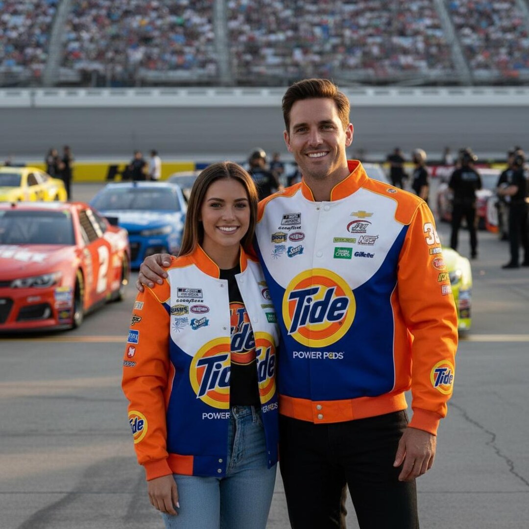 Tide Racing Jacket Tide NASCAR Racing Jacket – Vintage Pit Crew Bomber, Embroidered ...