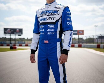 Go-Kart-Rennanzug aus Cordura-Gewebe, Action-Back-Design