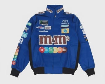 Vintage Nascar Racing Jacke: Cordura-Stoff, Satinfutter, Sublimationsdruck (gratis T-Shirt & Balaclava)