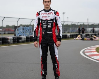 Maßgeschneiderte CIK-FIA Level 2 Kartkombi | Cordura Go Kart Rennbekleidung | Freies Tee & Balaclava