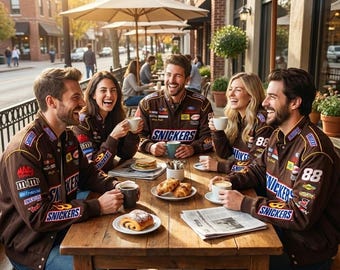 Vintage Rennsport-Jacke von Nascar | Cordura + Satin Futter | Sublimationsdruck | Gratis T-Shirt & Balaclava