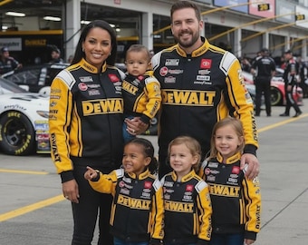 Nascar Christopher Bell No. 20 DeWalt Racing Jacke-Gratis Geschenk (T-Shirt & Balaclava)