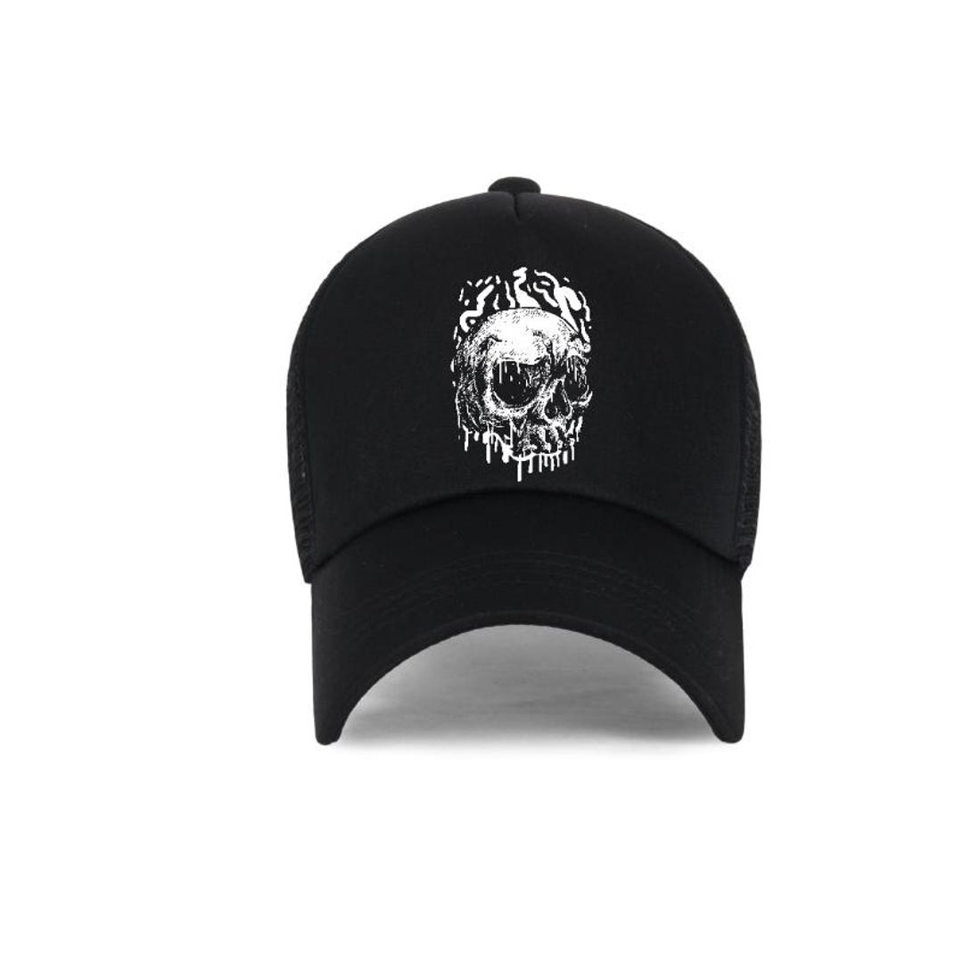 Skull Black Starter Cap Personalized Skull Starter/baseball Cap - Etsy main image 2