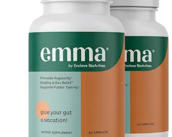 Emma Gut Health Capsules, Berberine Resveratrol Quercetin Blend, Daily Wellness (2 Pack)