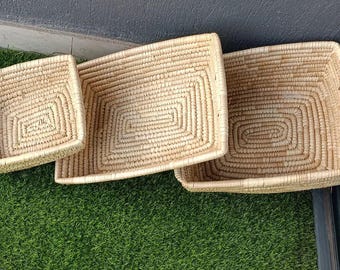 Rectangular woven baskets