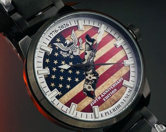 America 250 Anniversary Watch – Limited Edition | Patriot gift | Customized watch | Map of states
