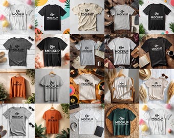 55+ T-Shirt Mockup Bundle: Editable PSD Templates (Digital Download)