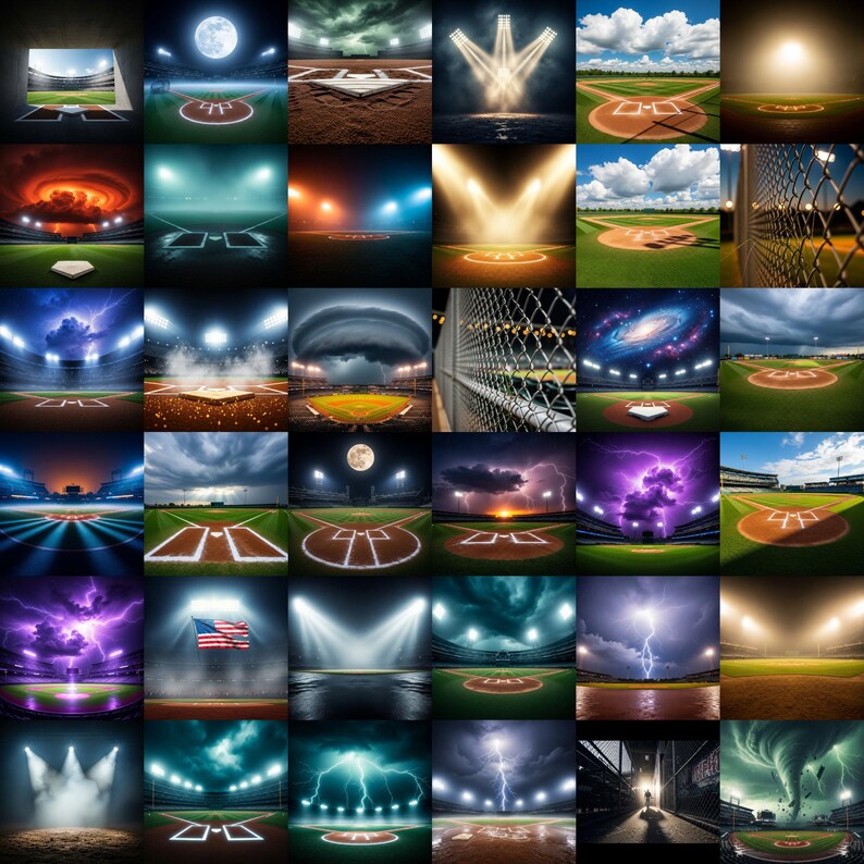 150 Baseball & Softball Backdrops, Stadium Lights Backgrounds, Baseball ...