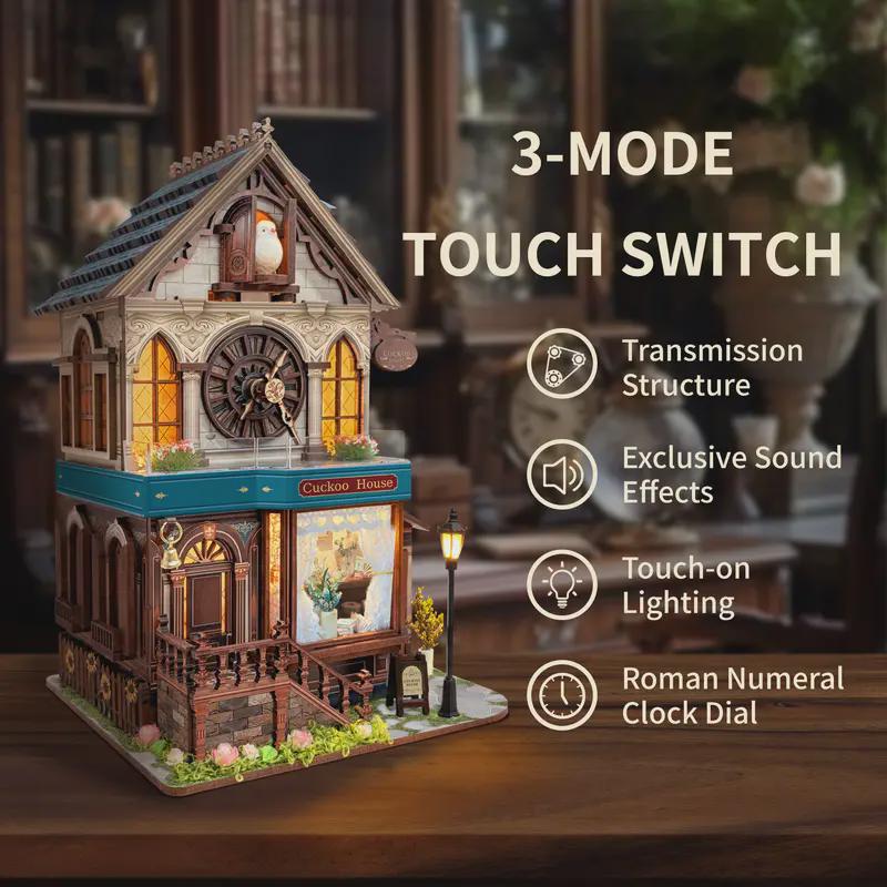 Kit de coin de livre en bois avec lumière LED, bricolage, puzzle 3D, insertion d'étagère, décoration d'intérieur, maison de courses miniatures, modèle, cadeaux créatifs