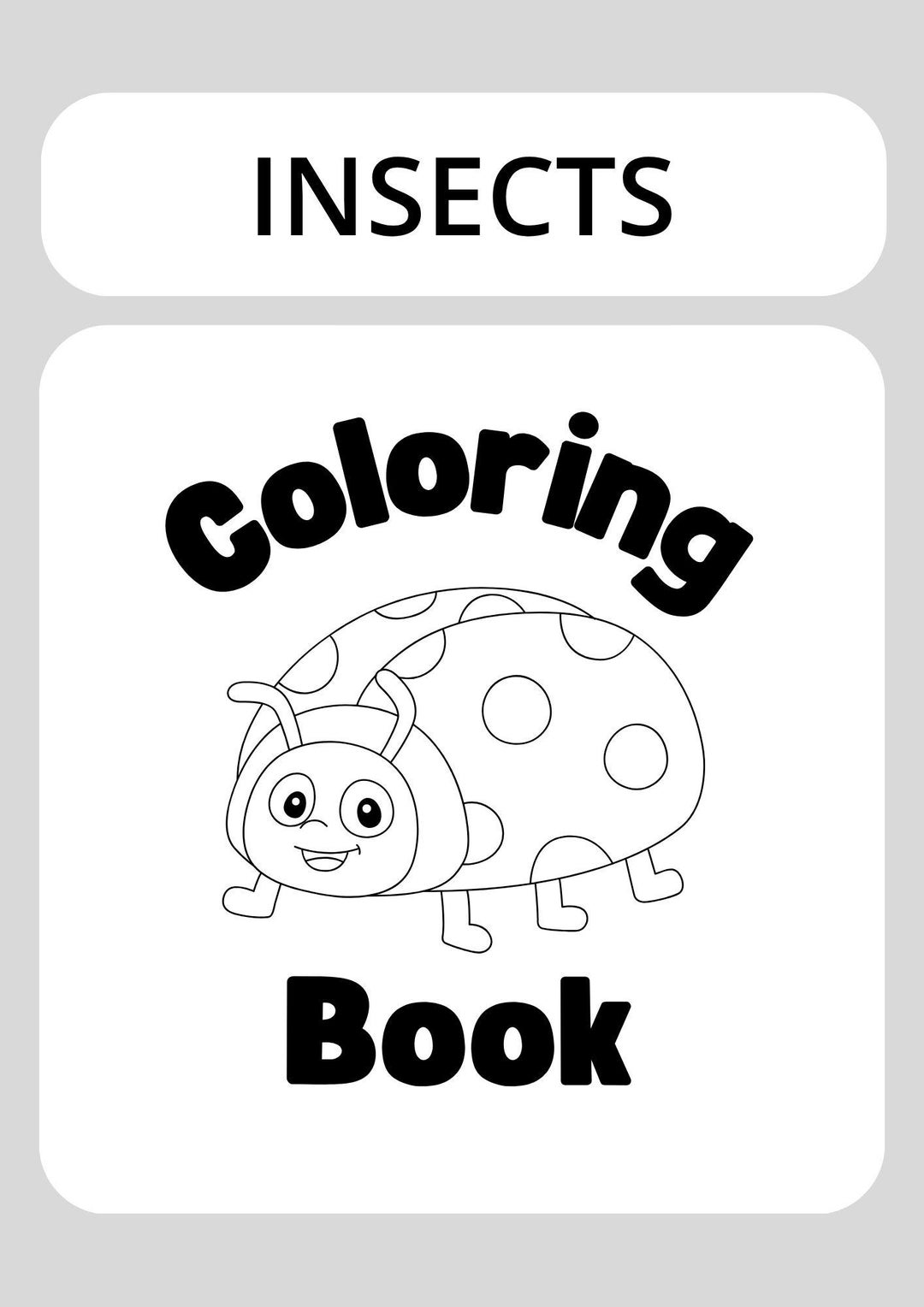 Insects Colouring Book for Kids - Etsy