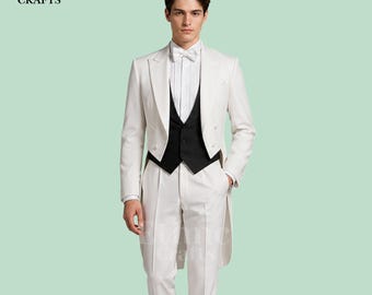 Costume de smoking blanc pour homme