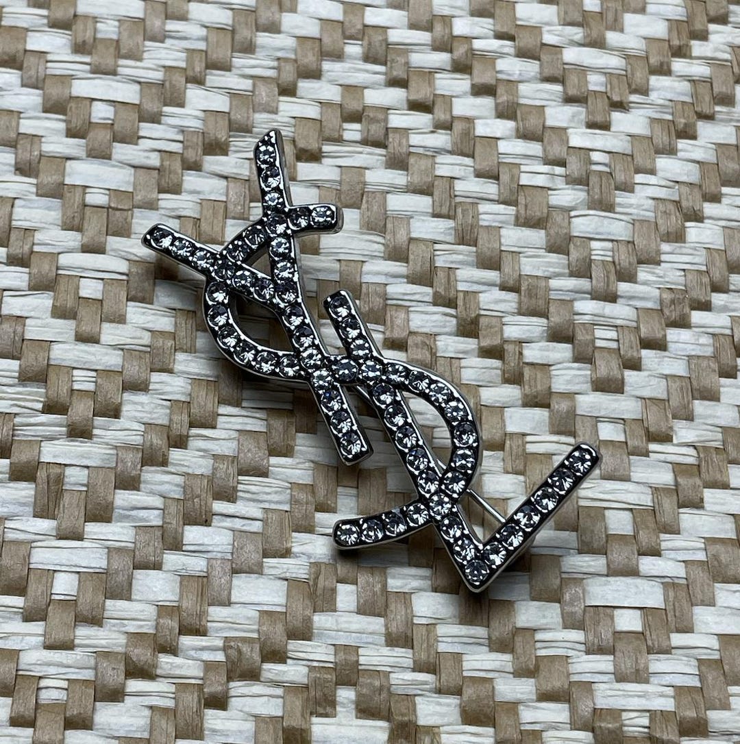Rare Good Condition Silver Yves Saint Laurent Brooch With Stones ...