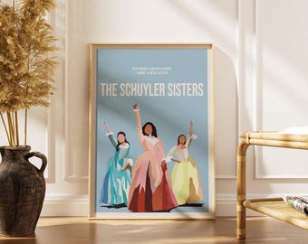 Hamilton Schuyler Sisters Poster – Revolution Quote, Minimalist Broadway Wall Art