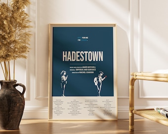 Hadestown Poster, Musical Print, Broadway Wall Art, Orpheus Eurydice, Minimalist Theatre Decor Gift