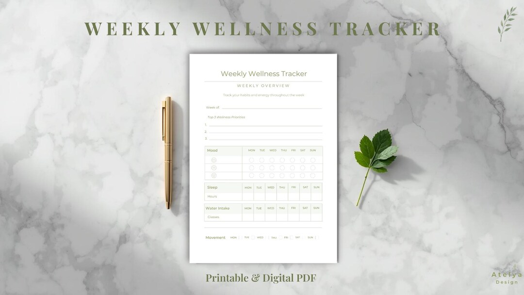Weekly Wellness Routine Pdf Feel More Balanced Every Week – Self Care Planner, Weekly Wellness ...
