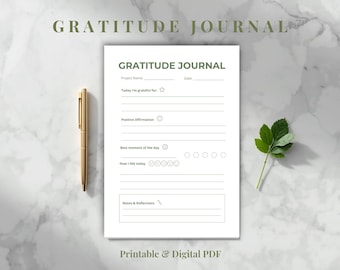Shift Your Mindset Every Day – Gratitude Journal, Daily Self Care & Mindfulness PDF (A4 A5 US Letter)