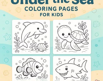 Onder de zee kleurplaten voor kinderen | pdf activiteit oceaandieren (directe download)