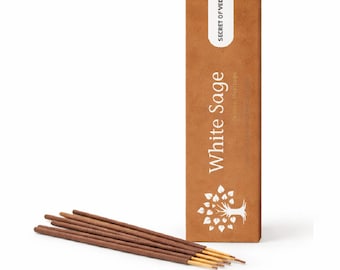 White Sage Incense Sticks 100g Slow Burning Herbal Aroma for Prayer Meditation Yoga